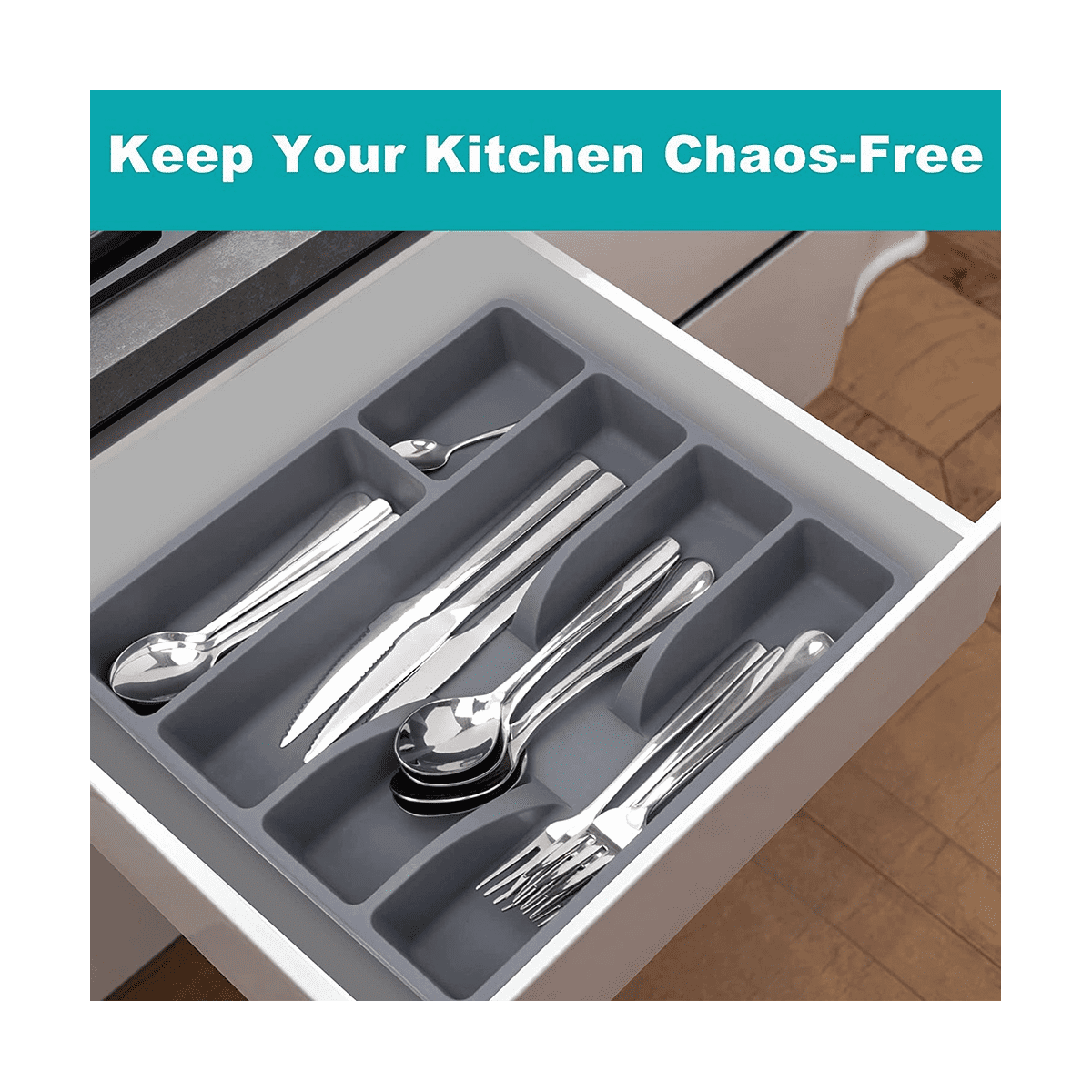 Drawer Kitchen Drawer Organizer Silverware Holder Utensil Organizer Cutlery Organizer Tray Plastic Flatware