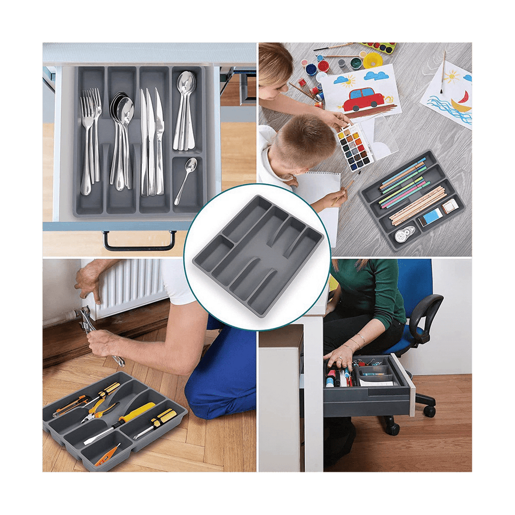 Drawer Kitchen Drawer Organizer Silverware Holder Utensil Organizer Cutlery Organizer Tray Plastic Flatware