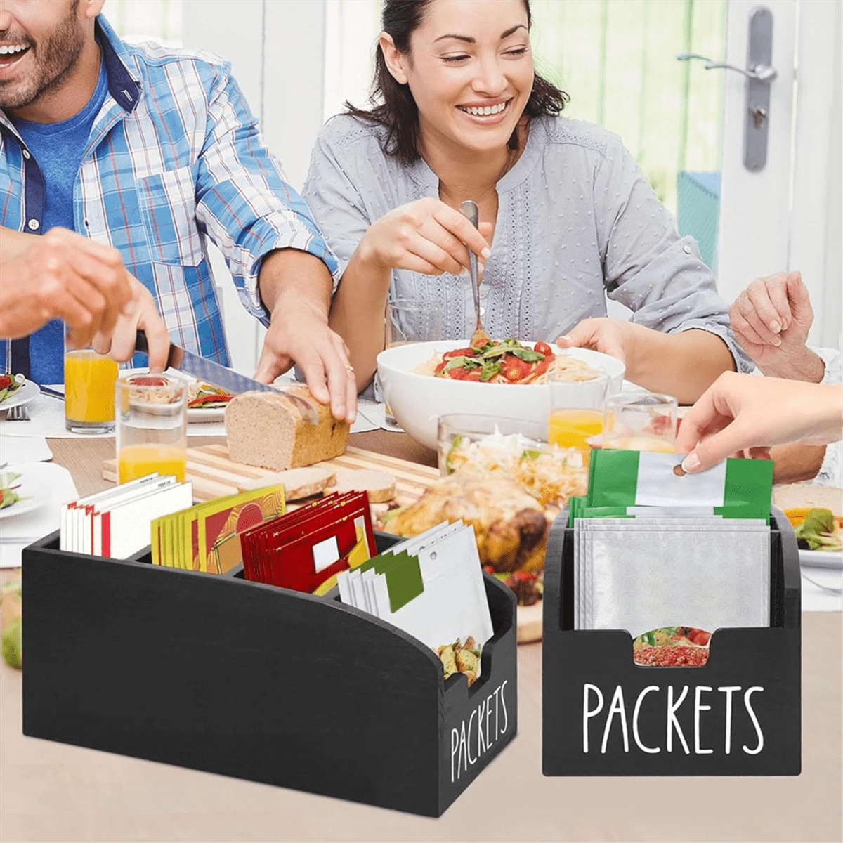 HOT Packet Organizer Pantry - Kitchen Storage Holder, Snack Box Countertop Fast Food