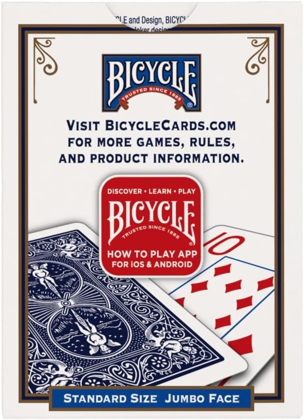Springbok Bicycle Poker Size Jumbo Index Playing Cards (Colors May Vary)