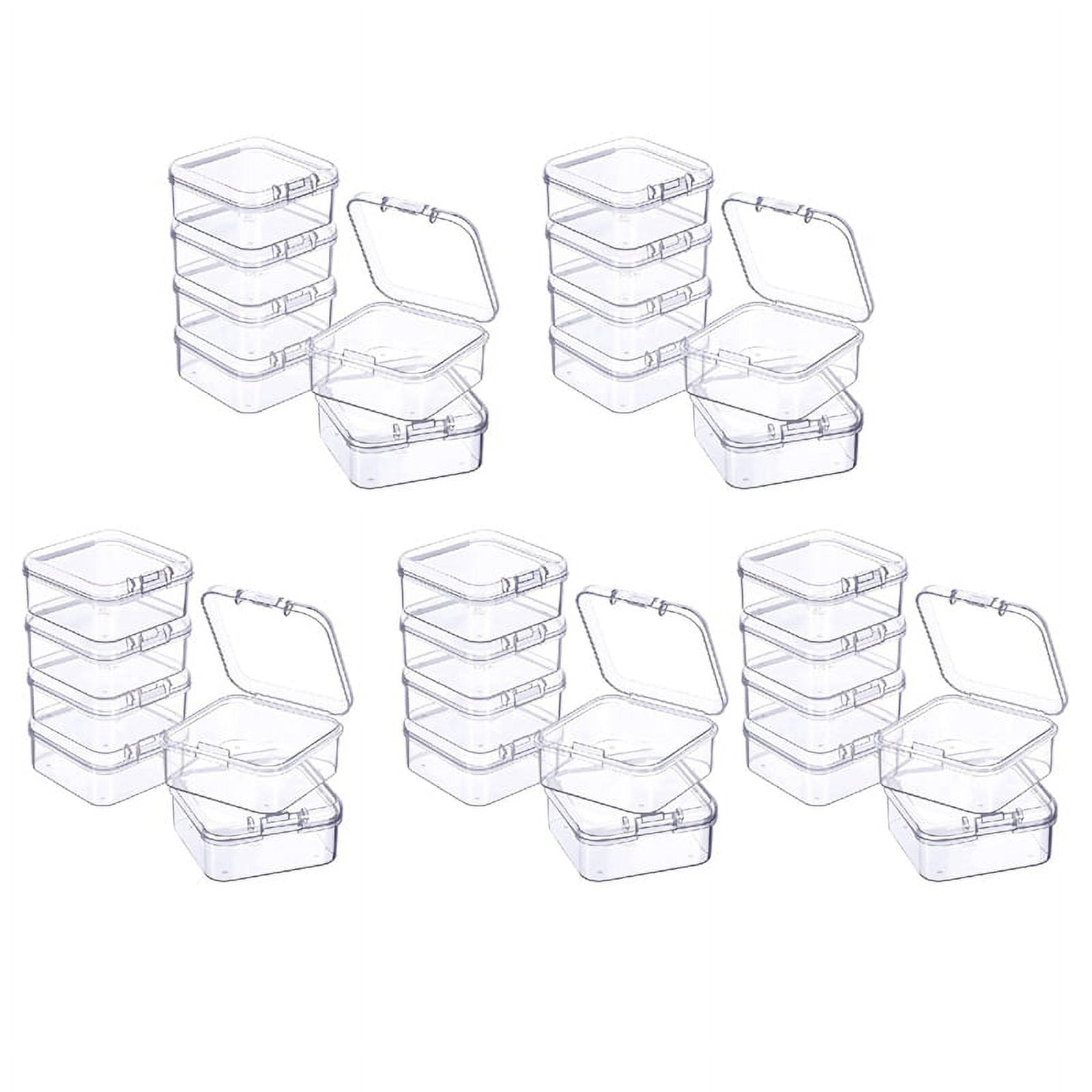 30 Pieces Mini Plastic Clear Storage Box for Collecting Small Items, Beads, Jewelry, Business Cards