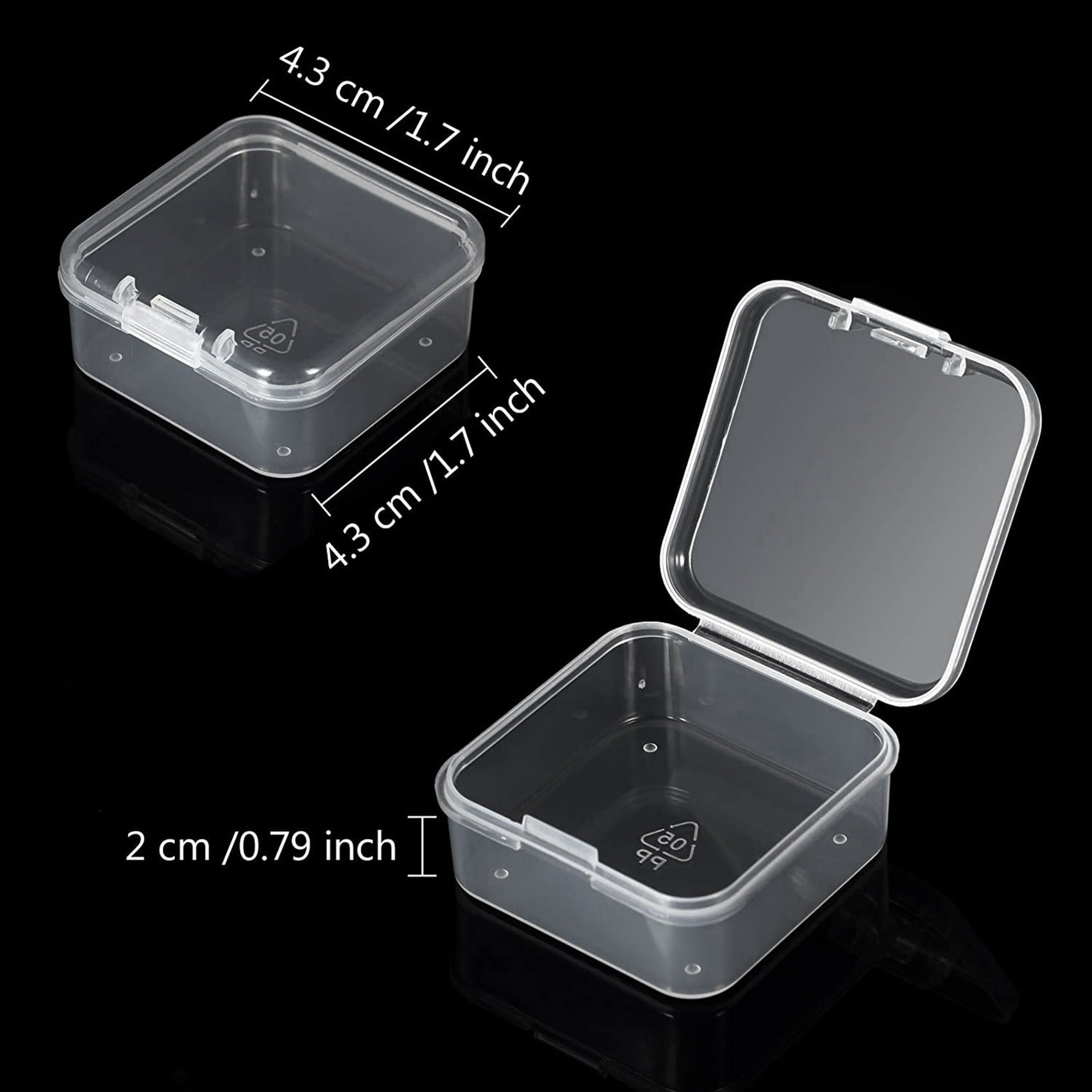 30 Pieces Mini Plastic Clear Storage Box for Collecting Small Items, Beads, Jewelry, Business Cards