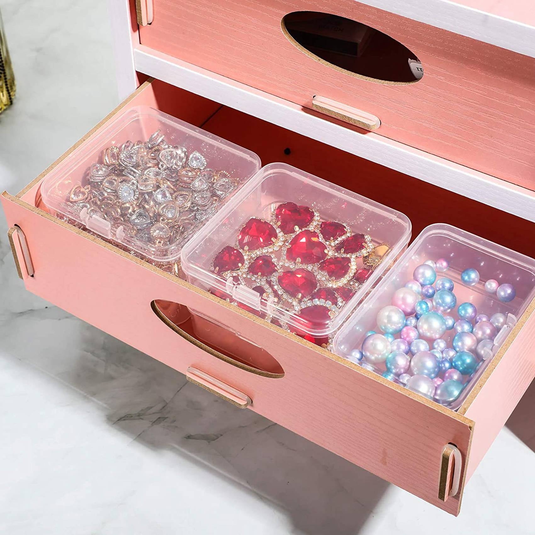 30 Pieces Mini Plastic Clear Storage Box for Collecting Small Items, Beads, Jewelry, Business Cards