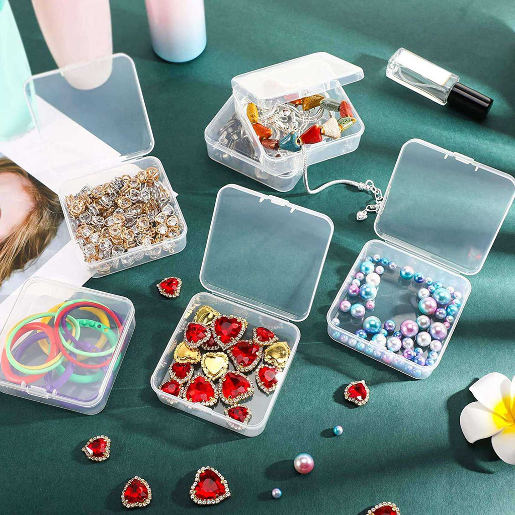 30 Pieces Mini Plastic Clear Storage Box for Collecting Small Items, Beads, Jewelry, Business Cards