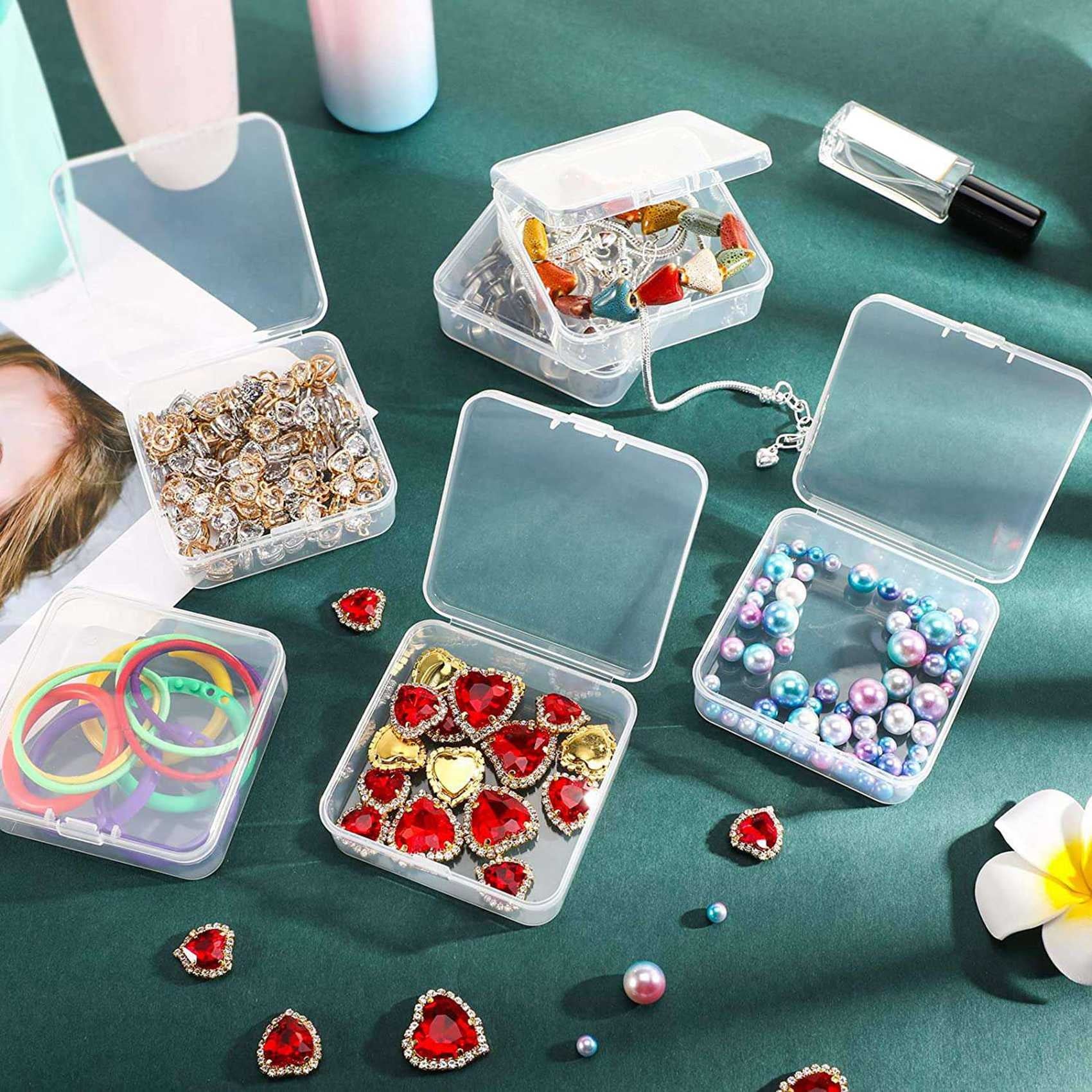 30 Pieces Mini Plastic Clear Storage Box for Collecting Small Items, Beads, Jewelry, Business Cards