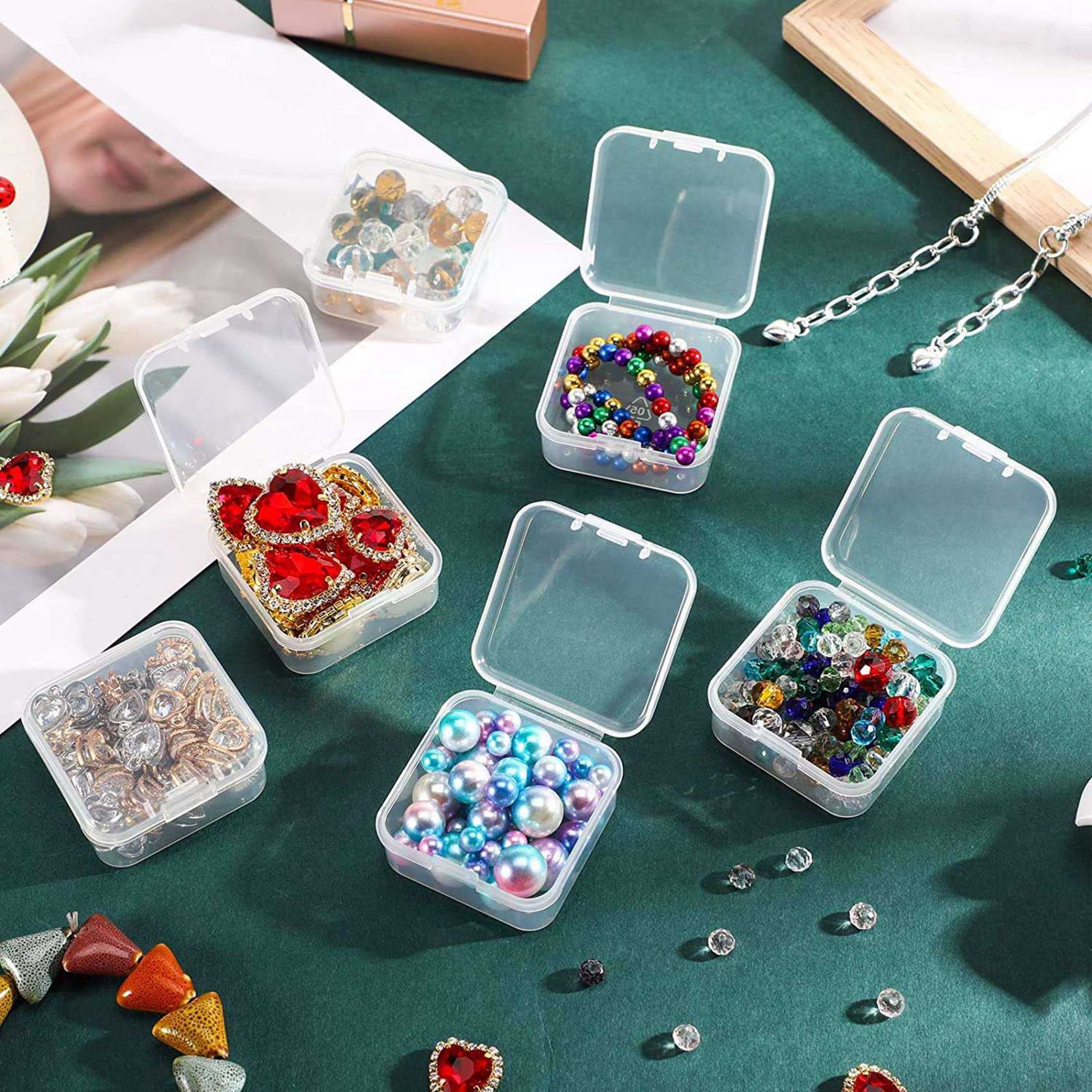 30 Pieces Mini Plastic Clear Storage Box for Collecting Small Items, Beads, Jewelry, Business Cards