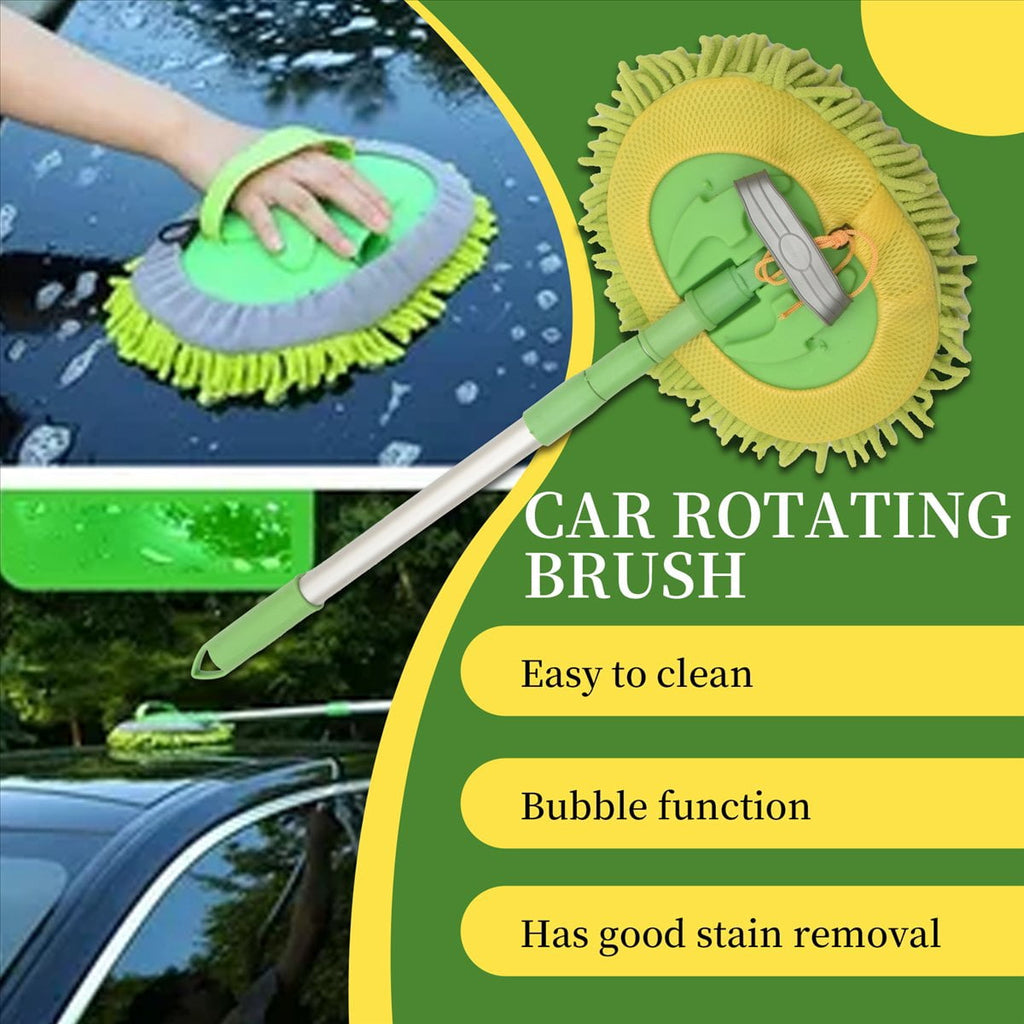 Car Wash Brush Cleaning Mop Detachable Broom Adjustable Long Handle Rotatable Brush Car Chenille + stainless steel 1550