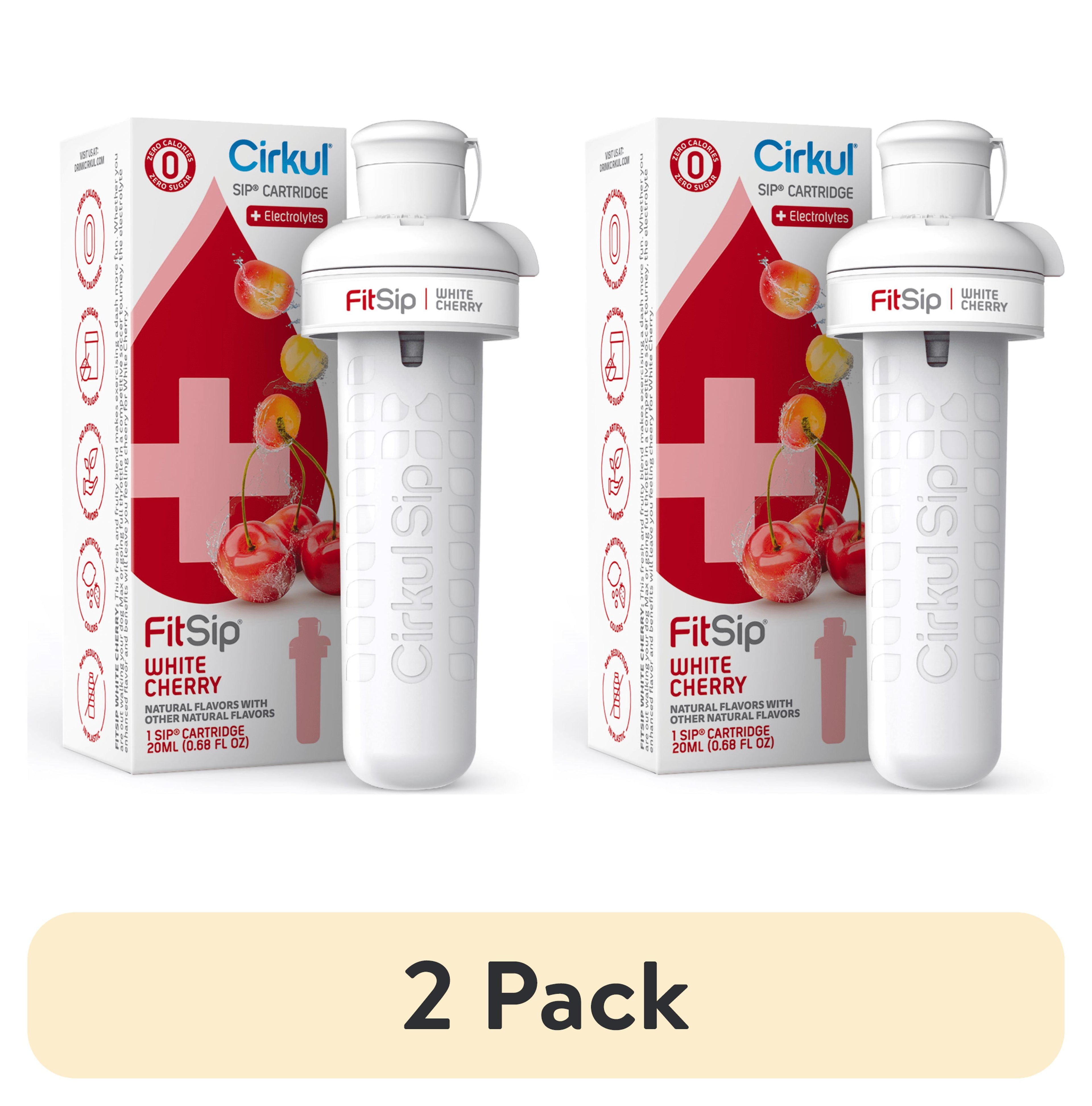 (2 pack)   White Cherry Flavor Cartridge, Drink Mix, 1-Pack