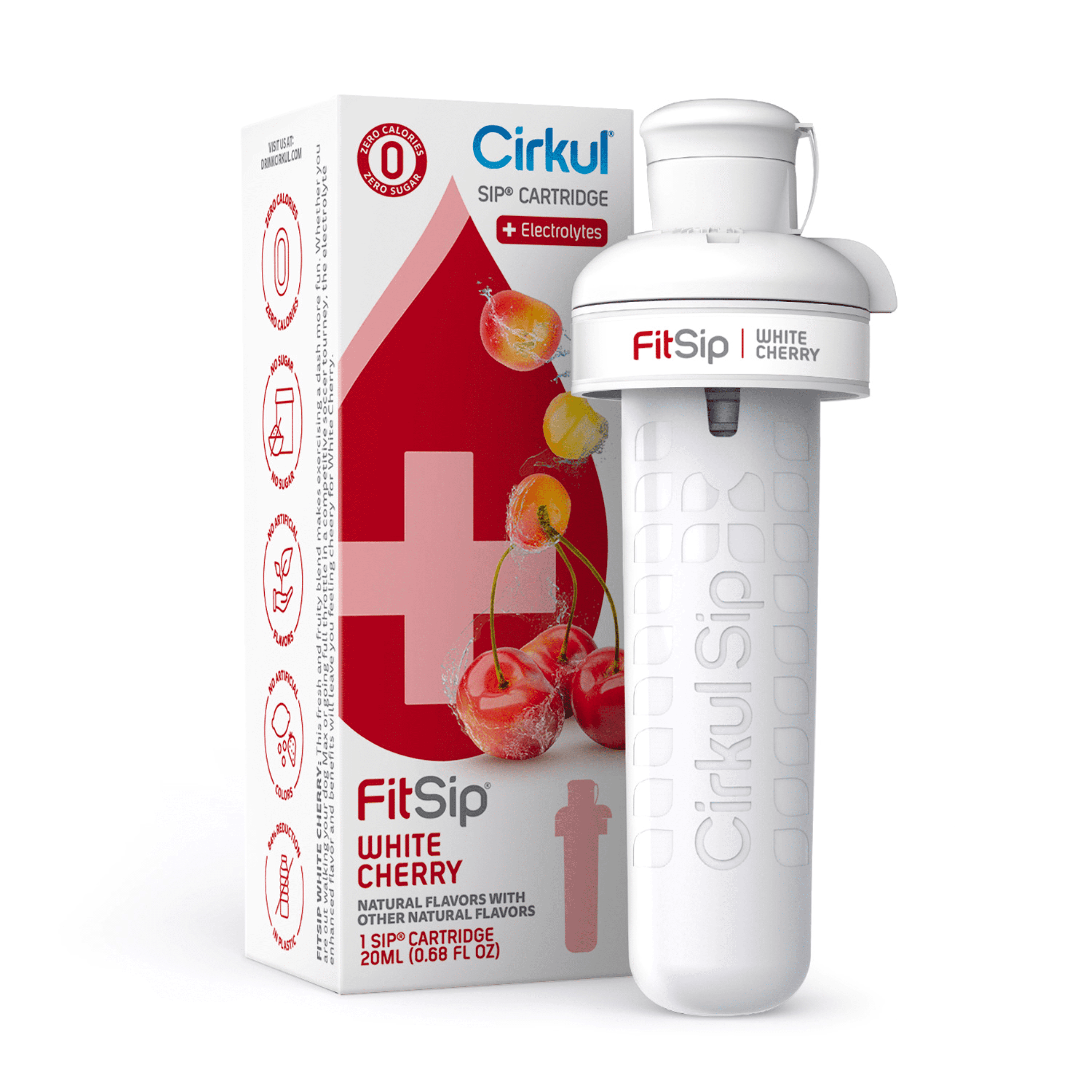 (2 pack)   White Cherry Flavor Cartridge, Drink Mix, 1-Pack