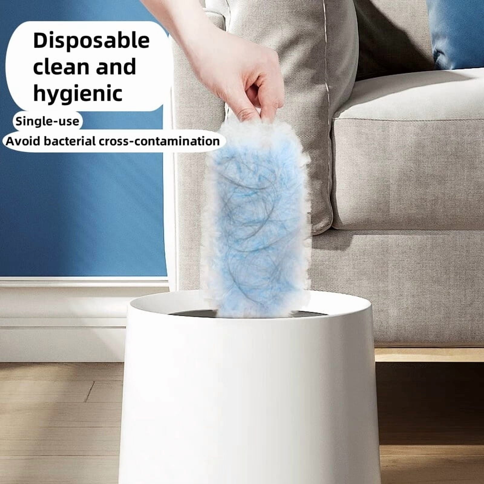 Household Disposable Electrostatic Dusting Duster, Replaceable Brush Heads, Crevice Brush, Desktop Cleaning, Foldable Duster Plastic Adjustable