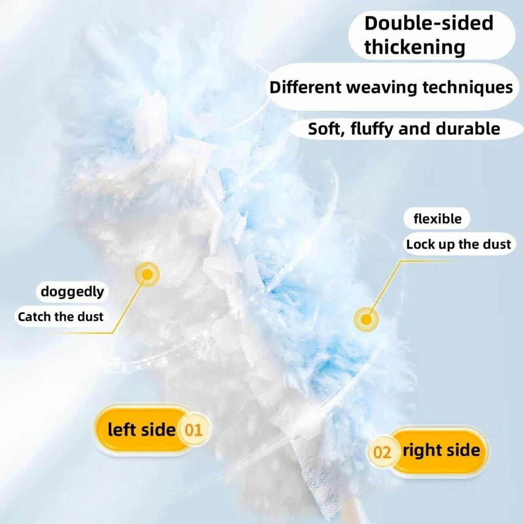 Household Disposable Electrostatic Dusting Duster, Replaceable Brush Heads, Crevice Brush, Desktop Cleaning, Foldable Duster Plastic Adjustable