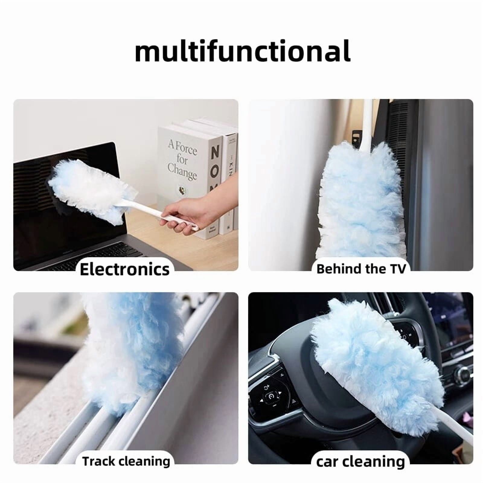 Household Disposable Electrostatic Dusting Duster, Replaceable Brush Heads, Crevice Brush, Desktop Cleaning, Foldable Duster Plastic Adjustable