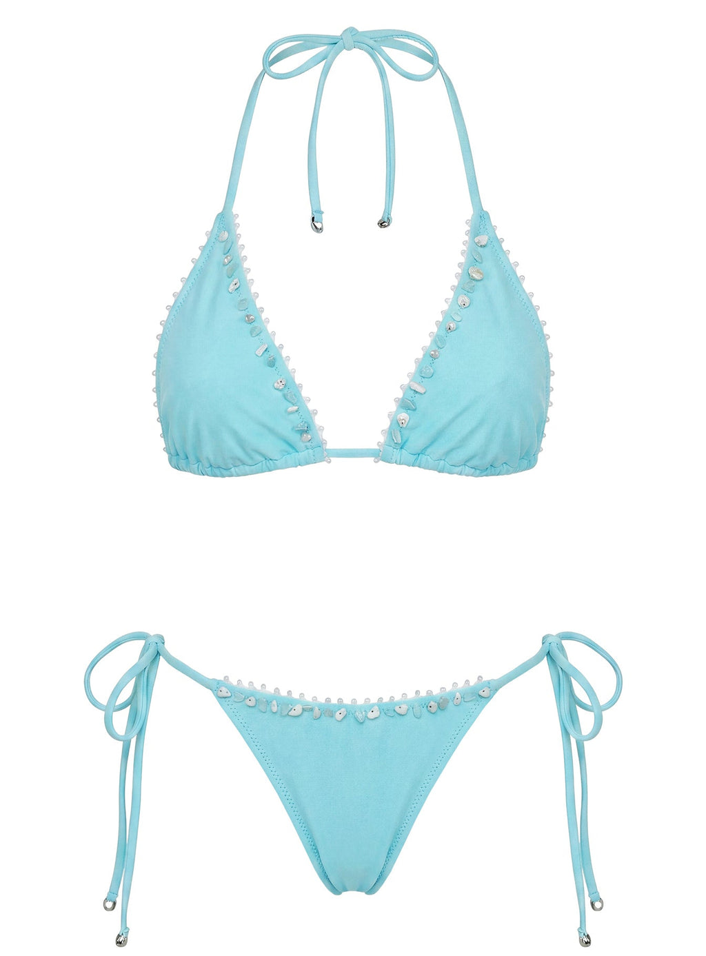 Lietta Embellished Tie Side Bikini Bottoms Jelly Mint