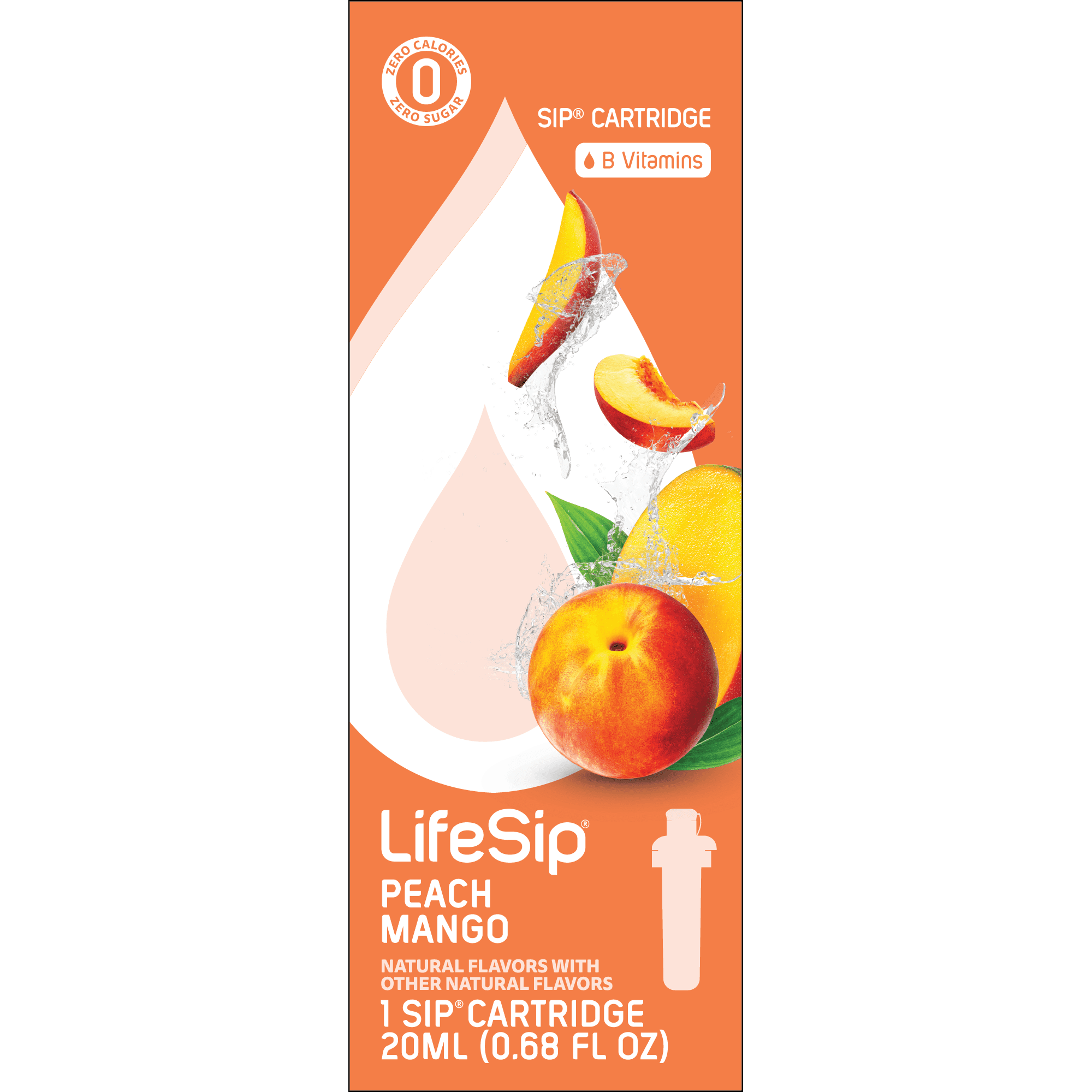 (2 pack)   Peach Mango Flavor Cartridge, Drink Mix, 1-Pack