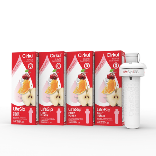 (6 pack)   Fruit Punch Flavor Cartridge, Drink Mix, 4-pack