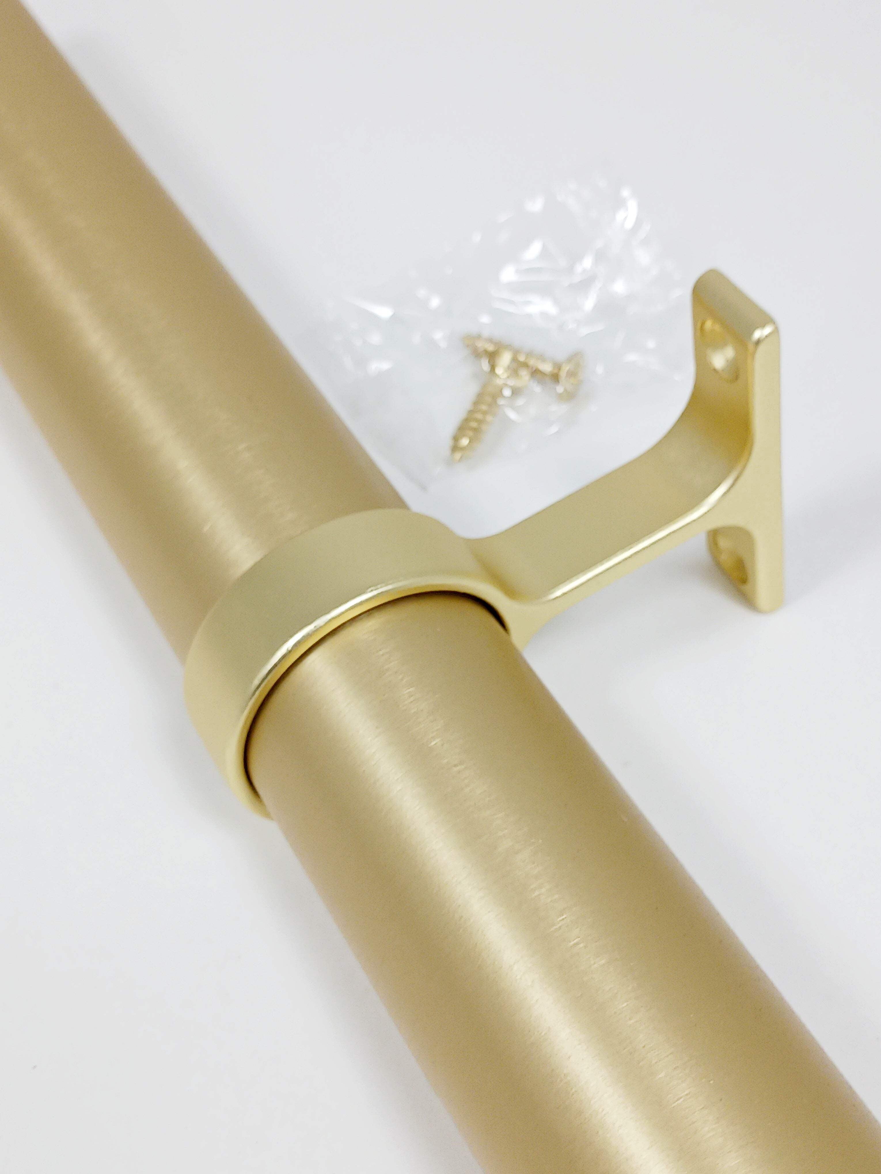 1 5/16 Inch Diameter Round Wardrobe Closet Rod Suspended Center Support