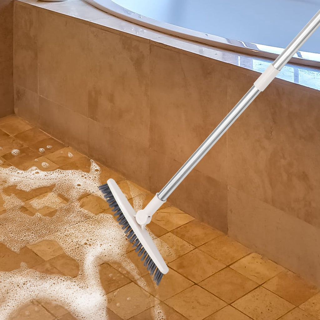 Grout Swivel Floor Brush Sliding Doors Floor Scrub Brush 87x25.5CM White