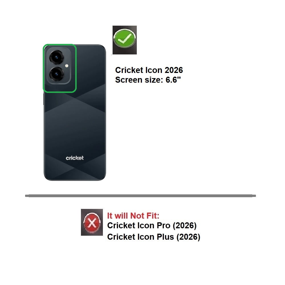 Compatible Phone Case for AT&amp;T Propel 3 5G / Cricket Icon (2026), Black Full Body TPU Cover Case + Tempered Glass