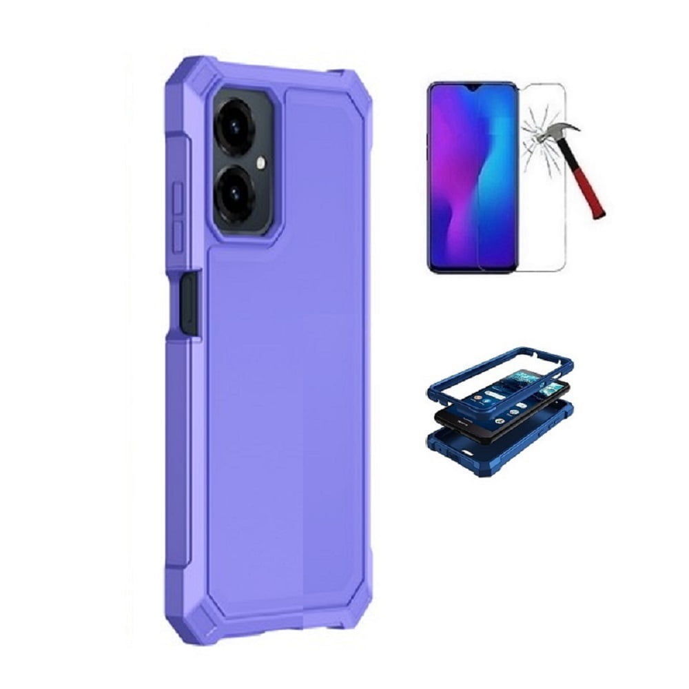 Compatible Phone Case for AT&amp;T Propel 3 5G / Cricket Icon (2026), Black Full Body TPU Cover Case + Tempered Glass