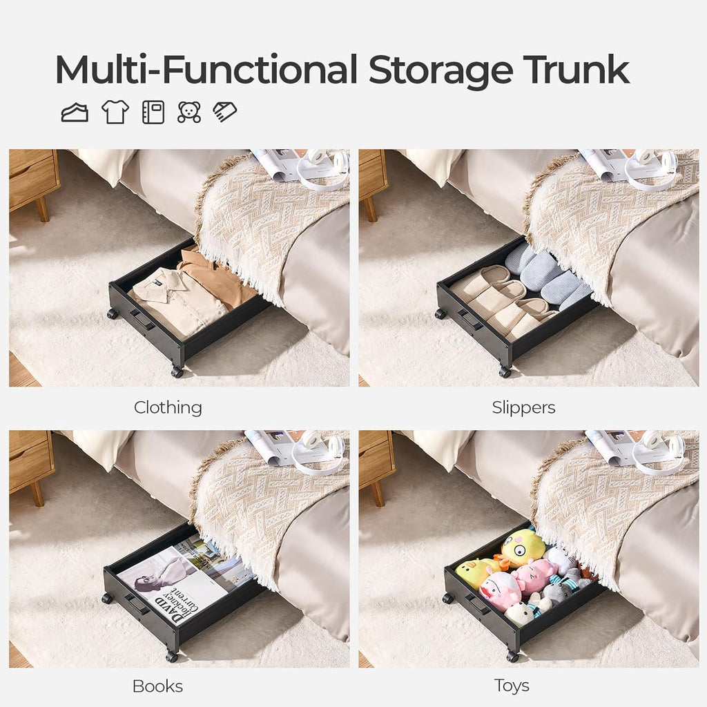 Under Bed Storage, Under Bed Storage with Wheels, Underbed Drawers on Wheels, Wooden Underbed Storage