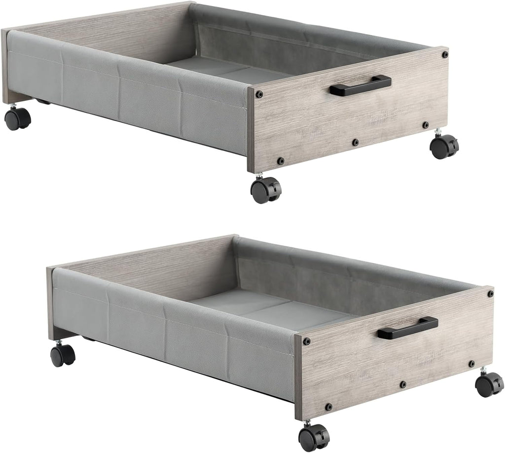 Under Bed Storage, Under Bed Storage with Wheels, Underbed Drawers on Wheels, Wooden Underbed Storage