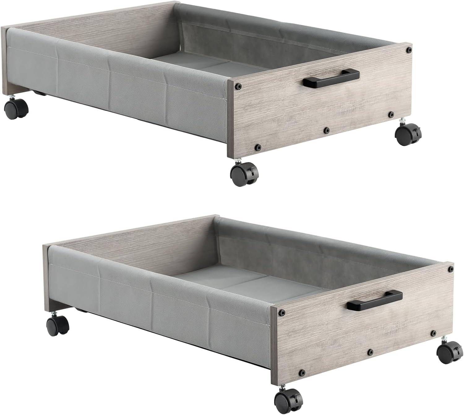 Under Bed Storage, Under Bed Storage with Wheels, Underbed Drawers on Wheels, Wooden Underbed Storage