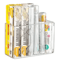 Wall Mount Kitchen Wrap Organizer Rack, Cabinet Storage Basket, Aluminum Foil Rack, Mounts to Solid Cabinet Doors or Walls, Tall Basket Door Mount Cabinet Organizer