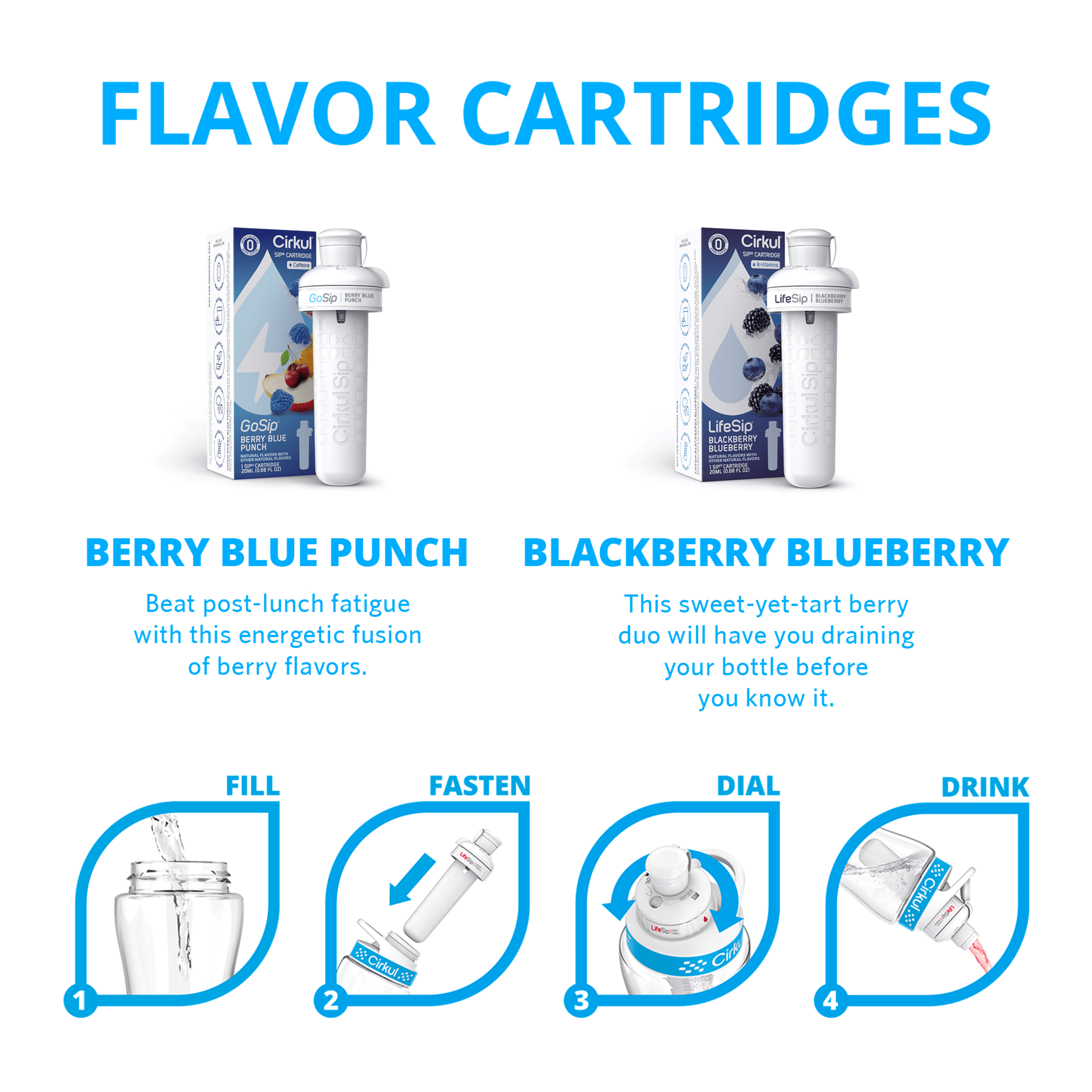 32oz Matte Black Stainless Steel Starter Kit with Matte Black  Lid 2.0 and 2 Flavor Cartridges (Blueberry Grape &amp; Kiwi Berry)