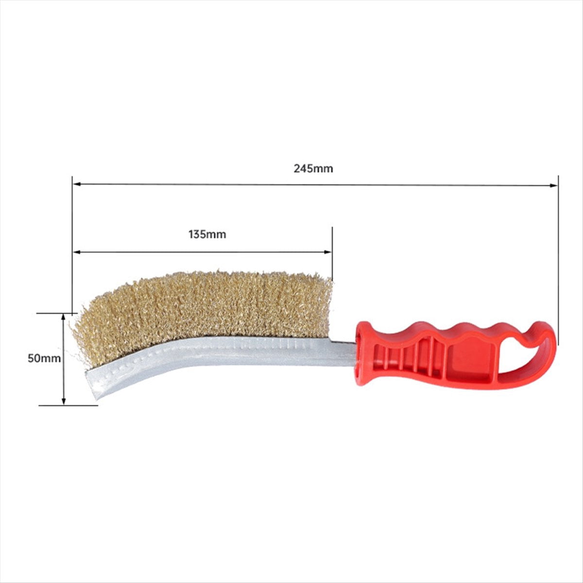 3PCS Multi-Function Tool Wire Brush Copper Plated Cleaning Brush Long Handle Kitchen Grill Special Plate Rust Removal A