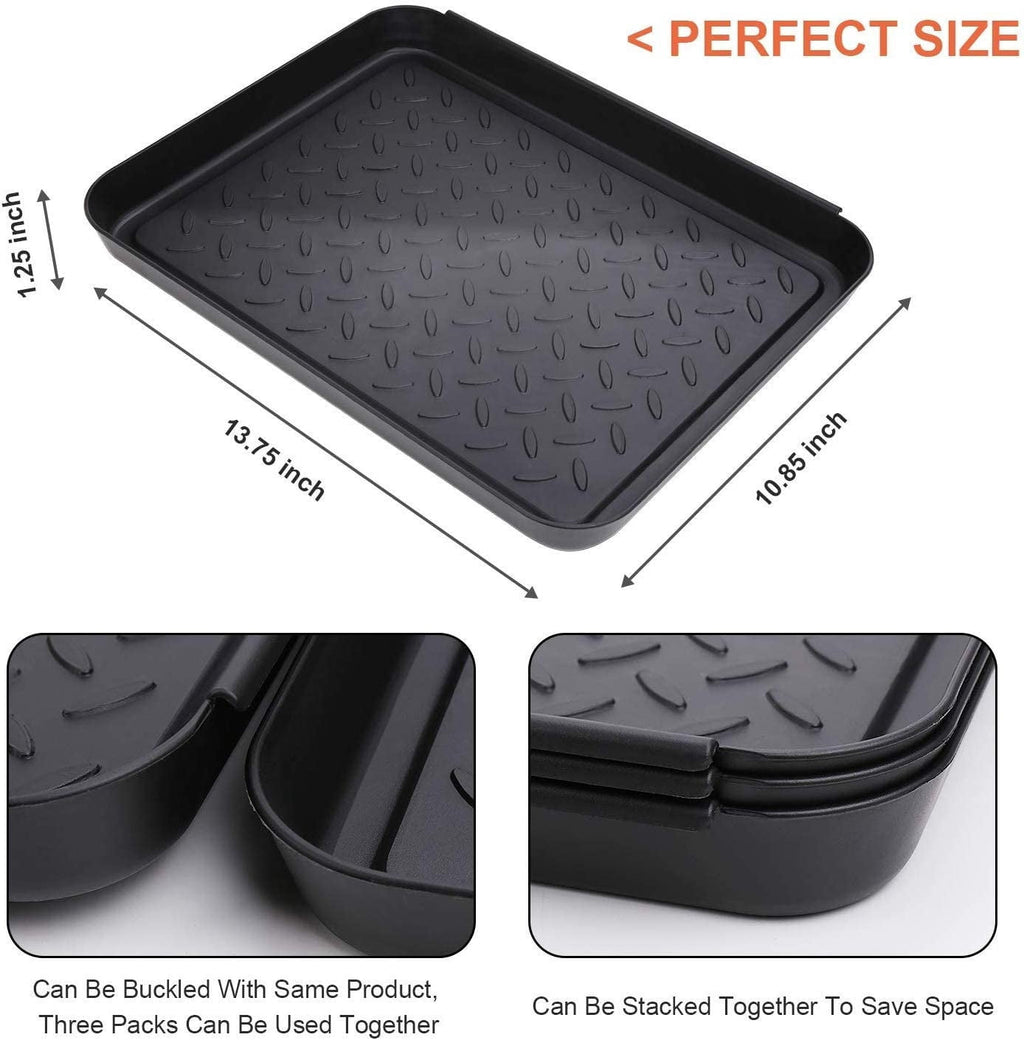 3 PCS Boot Tray Heavy Duty Shoe Mat Trays,Storage Tray,13.7X10.8 Inch