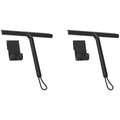 2X Silicone Shower Squeegee with Hook &amp; Lanyard, Black Window Glass , Mirror Screen Wiper, Multi Cleaner