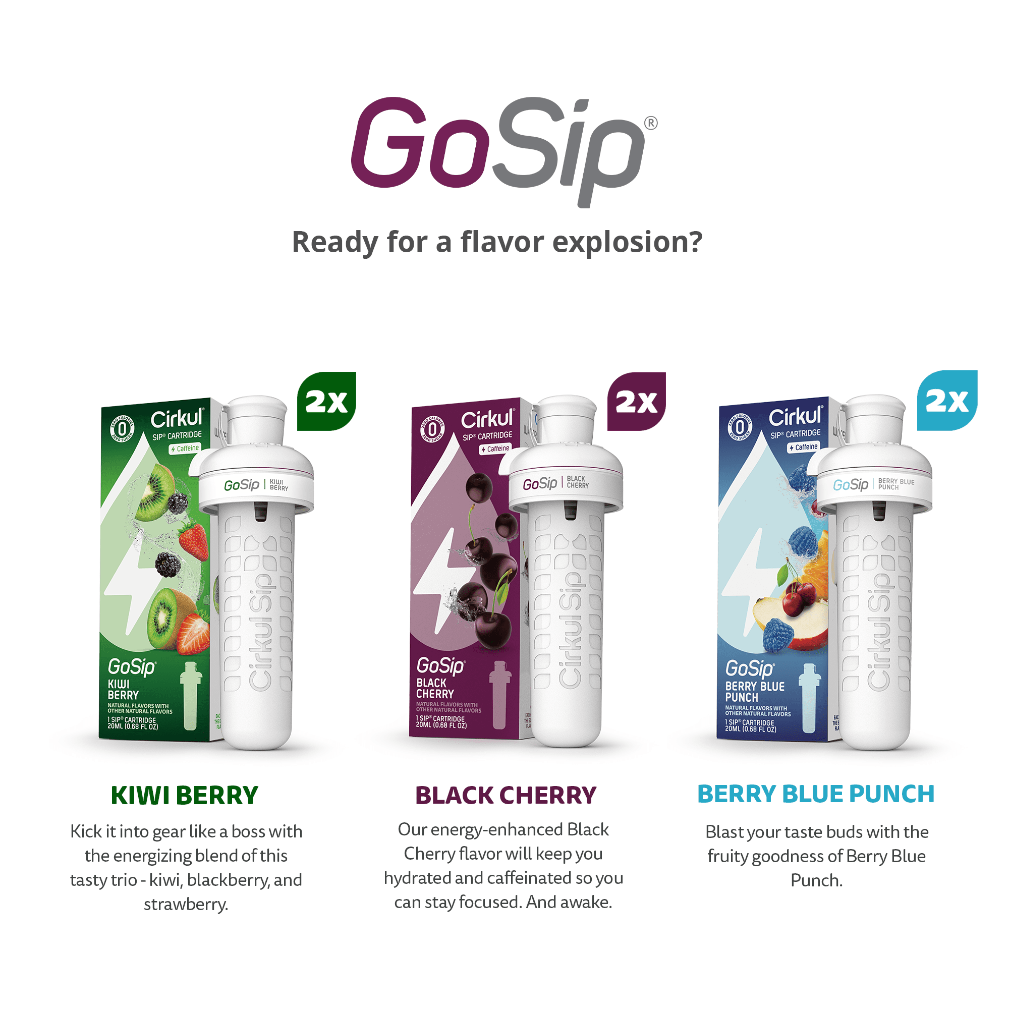 Berry Blue Punch Flavor Cartridge, Drink Mix, 1-Pack