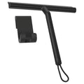 Silicone Shower Squeegee with Hook &amp; Lanyard, Black Window Glass , Mirror Screen Wiper, Multi Cleaner