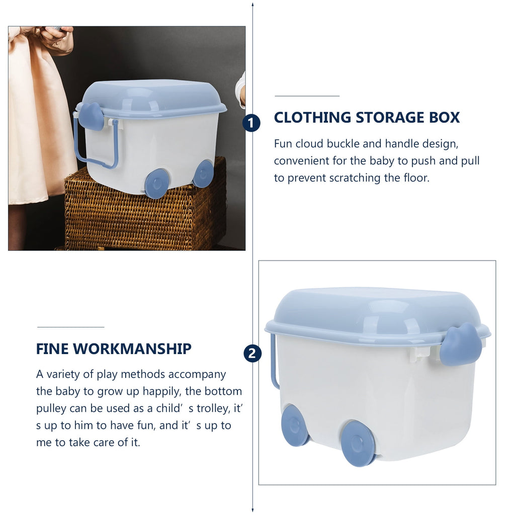 Toy Storage with Wheels Bin Box Organizer Design Child