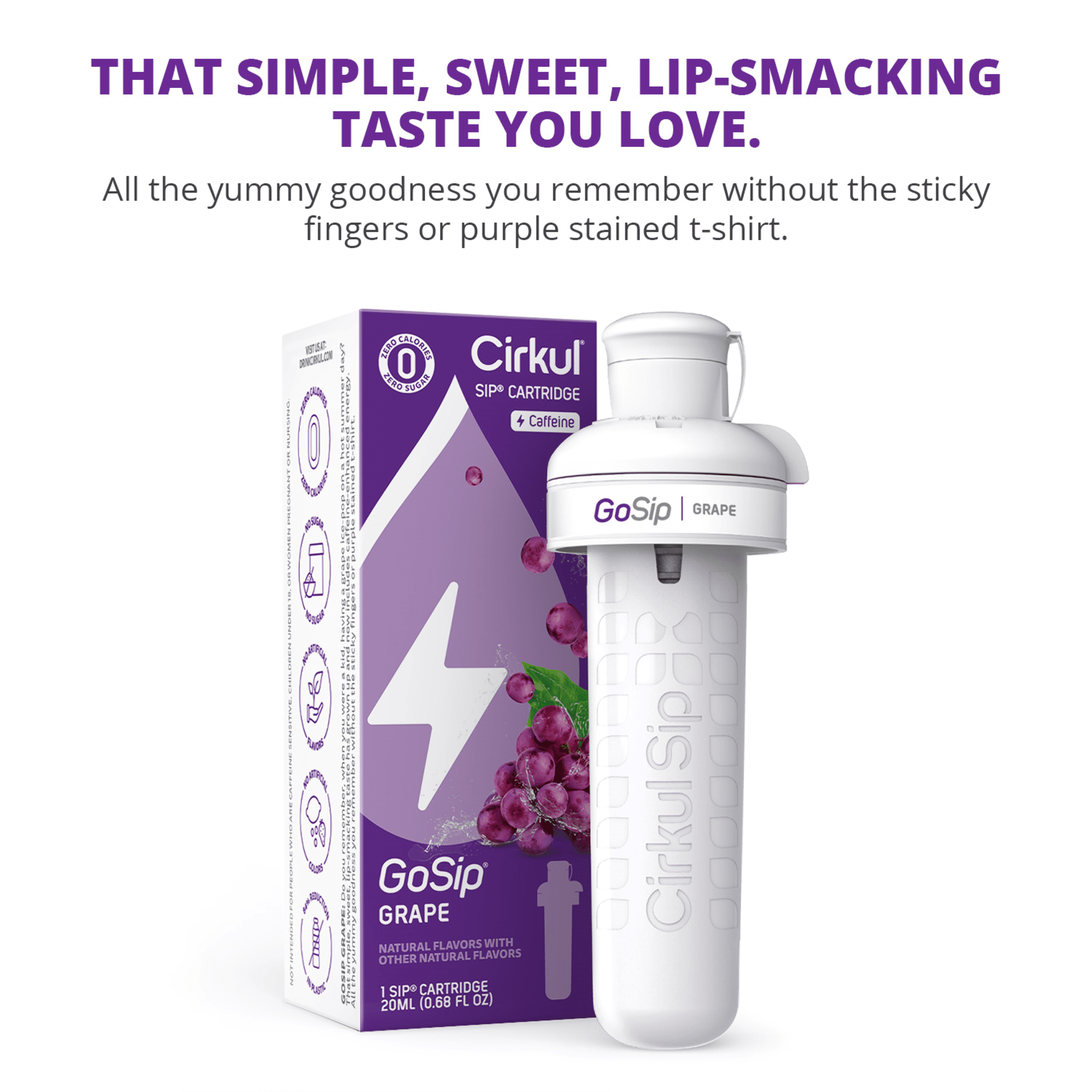 (2 pack)   Grape Flavor Cartridge, Drink Mix, 1-Pack