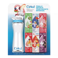 22oz Plastic Water Bottle Starter Kit With Blue Lid + 6 Flavor Cartridges