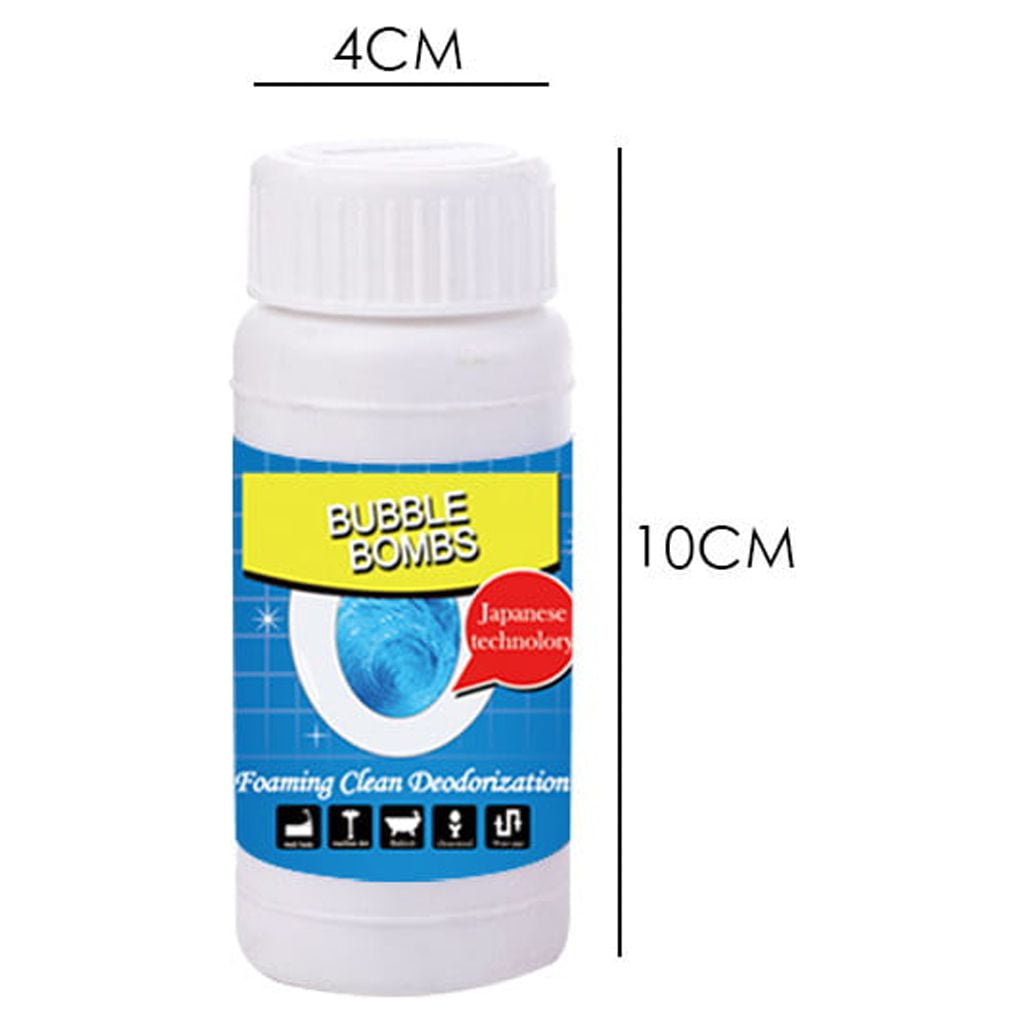 Fast Foaming Bubble Bomb toilet Cleaner, 100G with Japanese Tech, for Pairing with toilet Unclogger, Snake Drain Clog Remover tools, Kitchen Sink Drain Strainer Upkeep, Washing