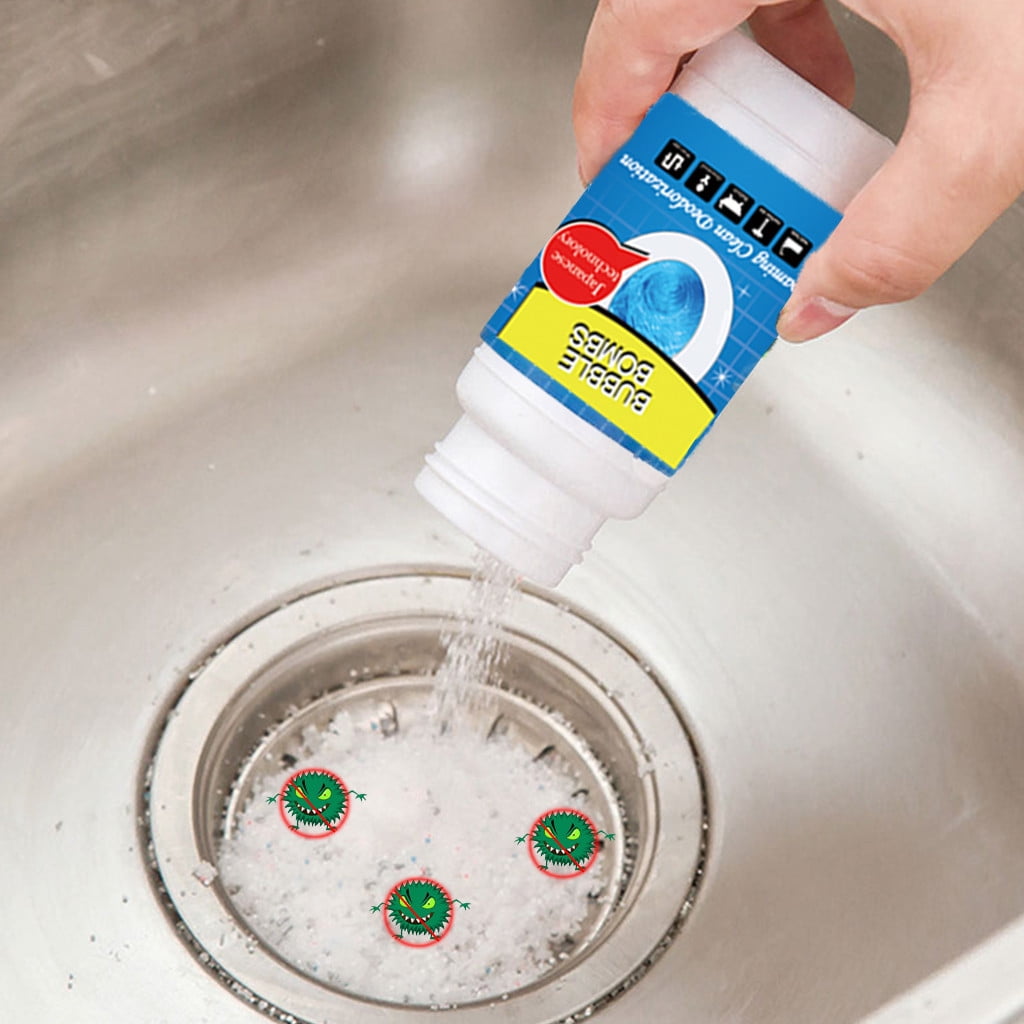 Fast Foaming Bubble Bomb toilet Cleaner, 100G with Japanese Tech, for Pairing with toilet Unclogger, Snake Drain Clog Remover tools, Kitchen Sink Drain Strainer Upkeep, Washing
