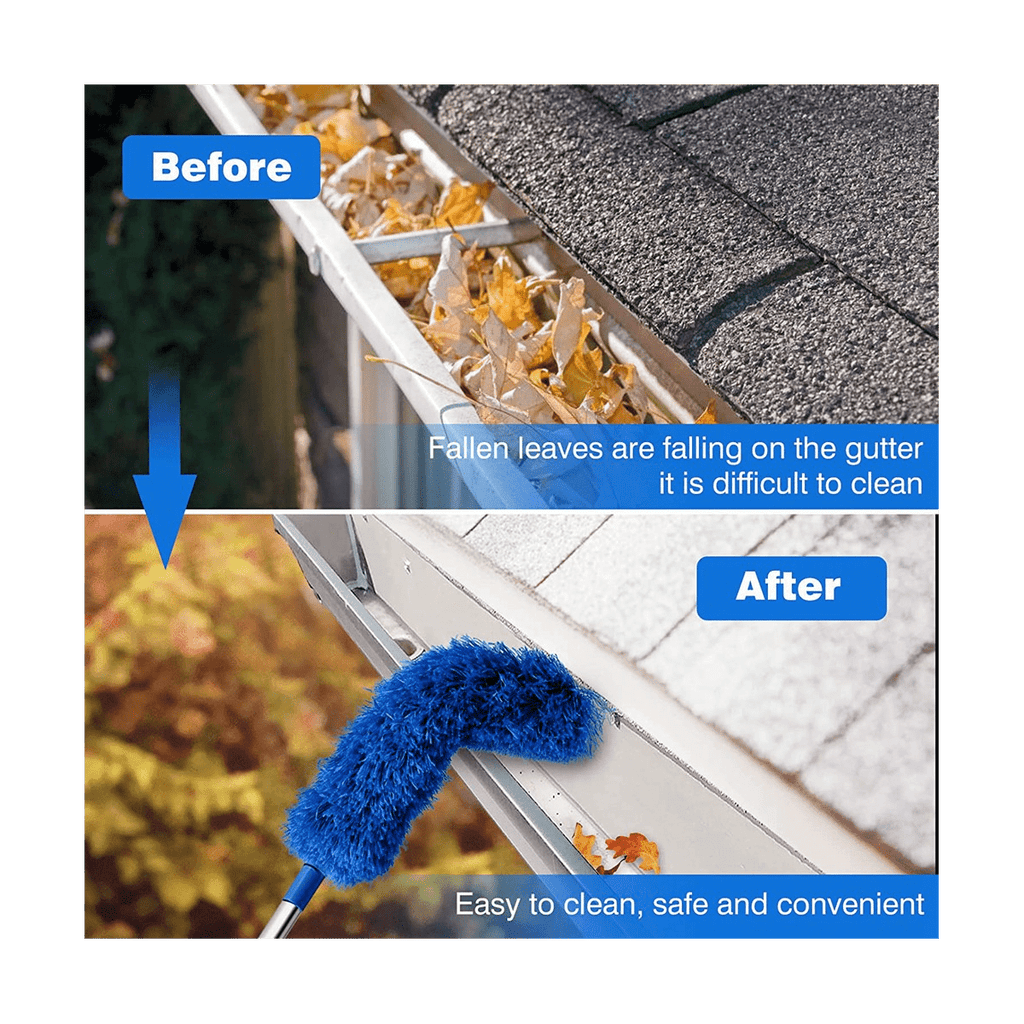 Gutter Cleaning Brush Roofing Tool, Blue
