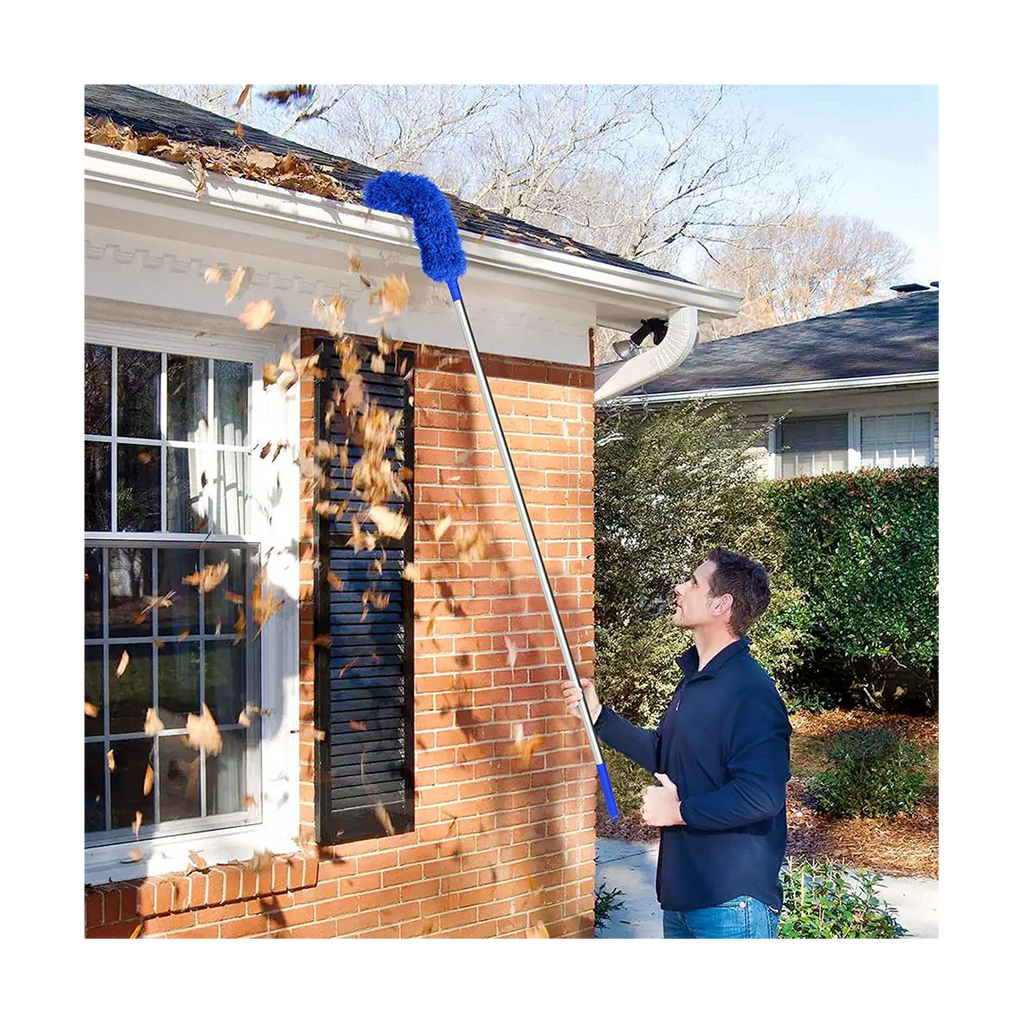Gutter Cleaning Brush Roofing Tool, Blue