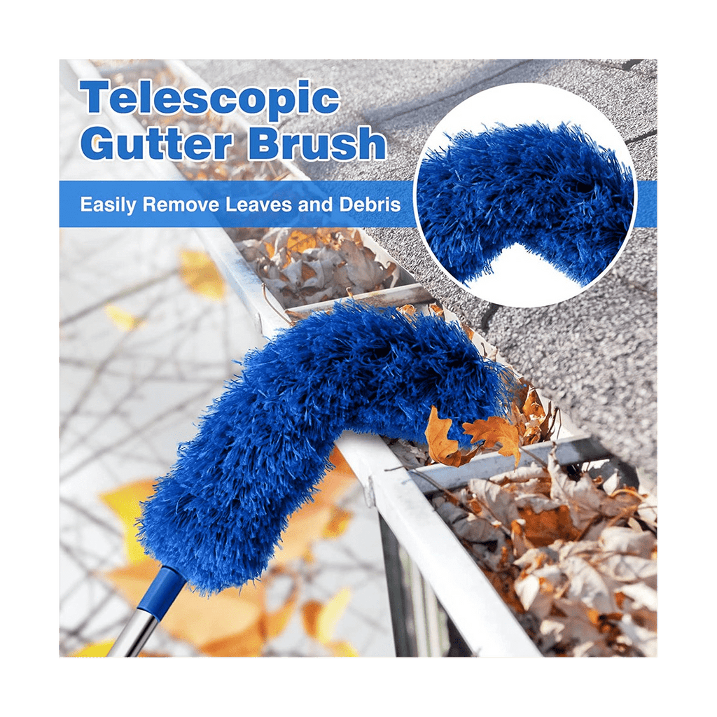 Gutter Cleaning Brush Roofing Tool, Blue