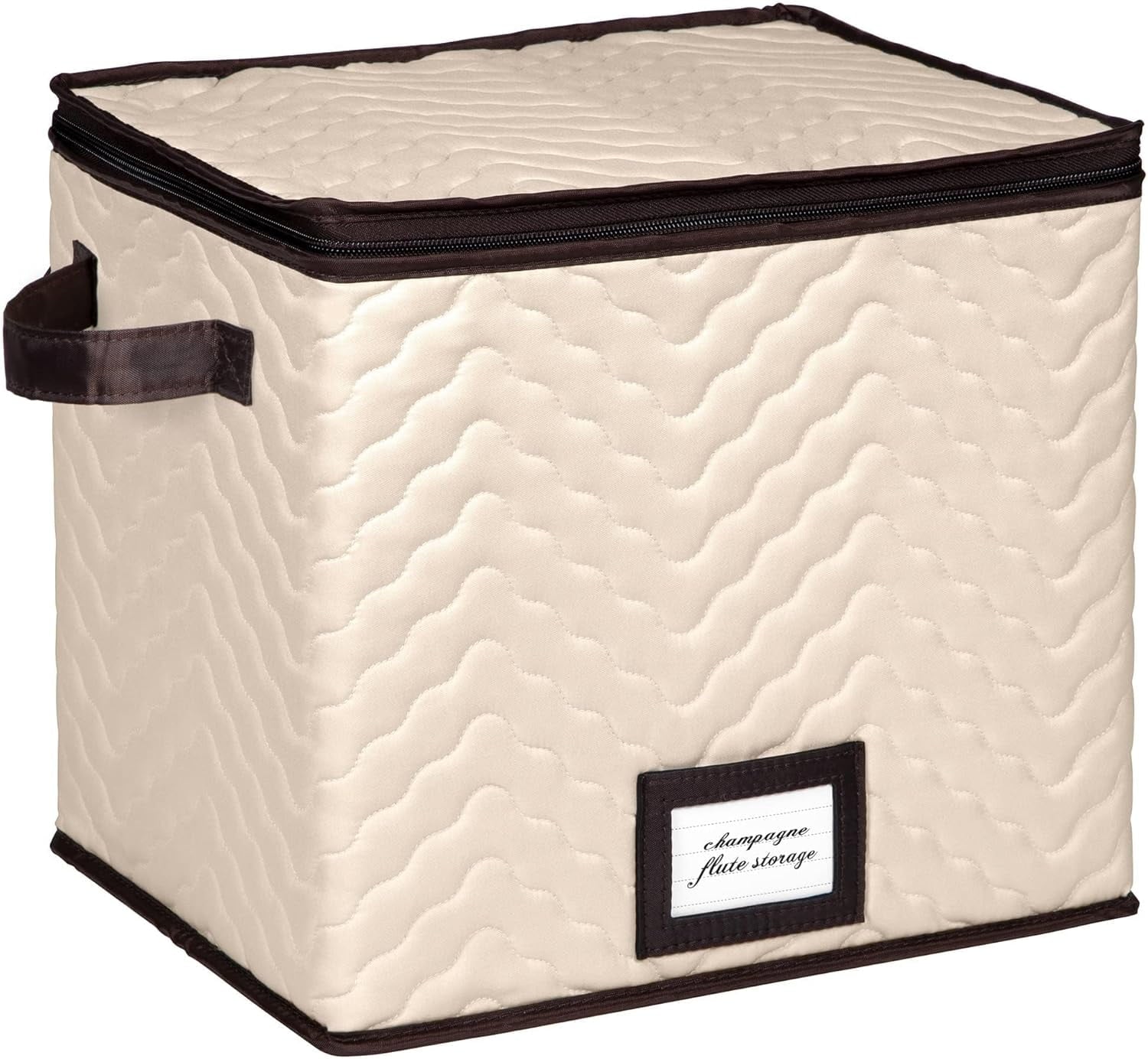 China Storage Box Moving Box for Cutlery, Glasses, Plates, Mugs and Saucers, Sturdy Quilted Microfiber Dish Organizer with Dividers for Seasonal Storage