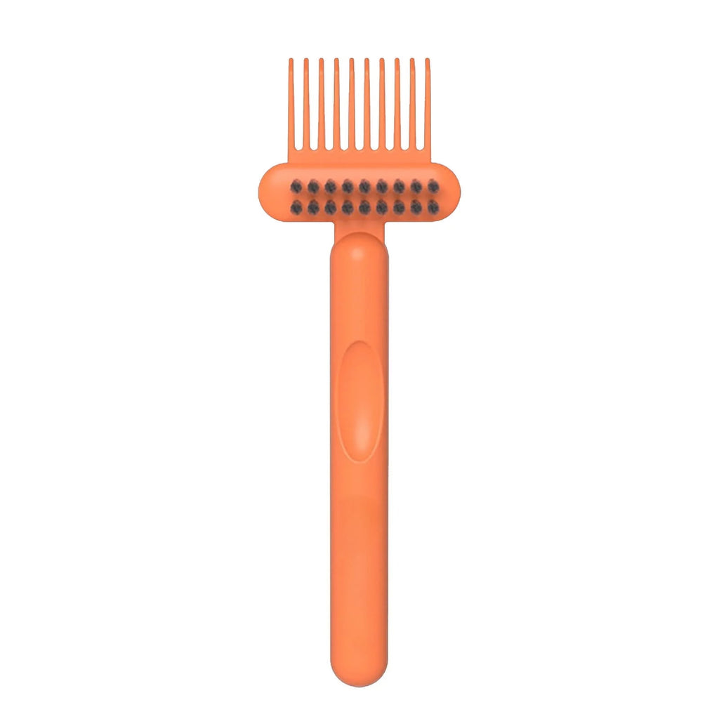 2-in-1 Hair Brush Cleaner and Remover Tool - Comb for Removing Hair and Dust, Suitable for Home and Salon Use (1 Pack-Green/Grey/Orange)