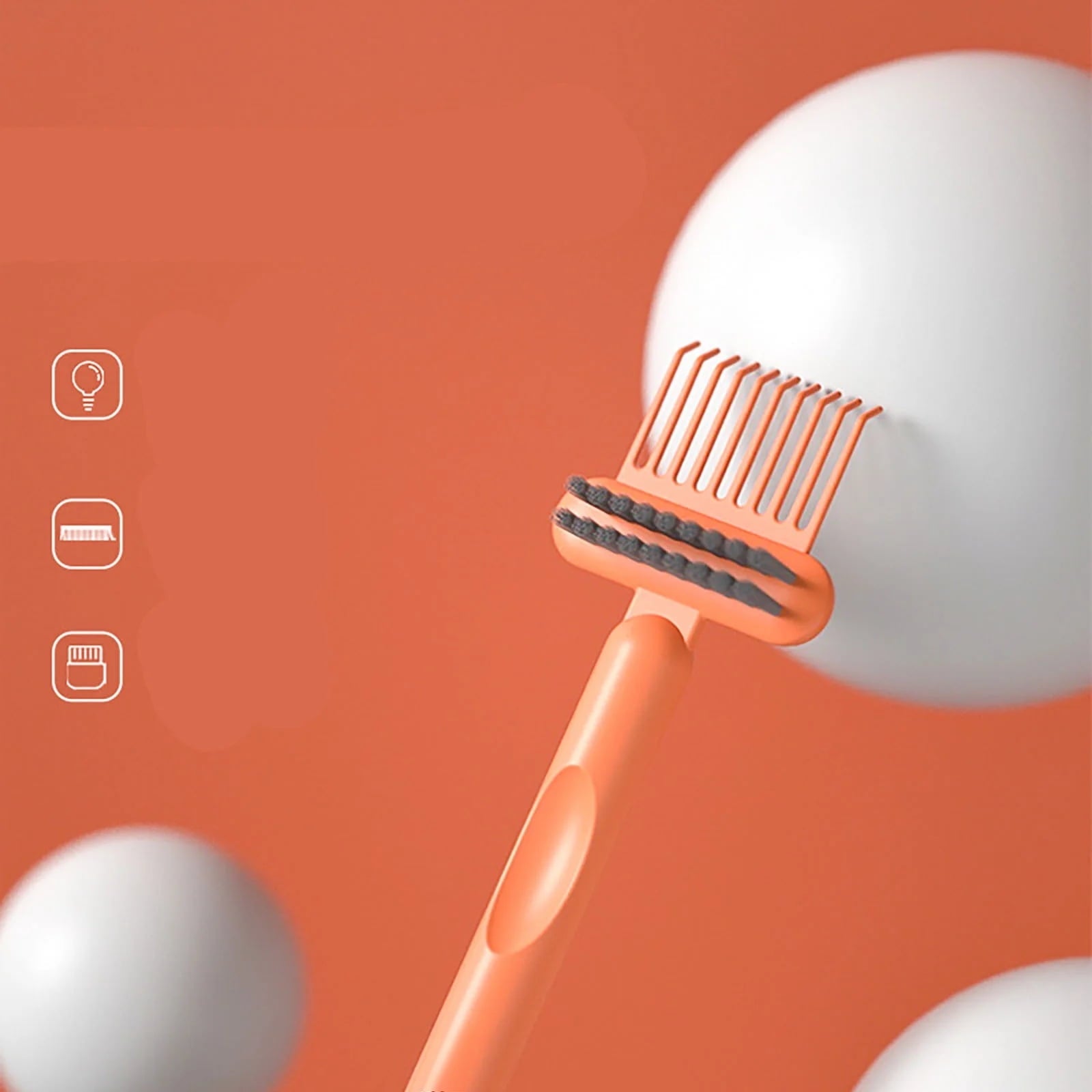 2-in-1 Hair Brush Cleaner and Remover Tool - Comb for Removing Hair and Dust, Suitable for Home and Salon Use (1 Pack-Green/Grey/Orange)