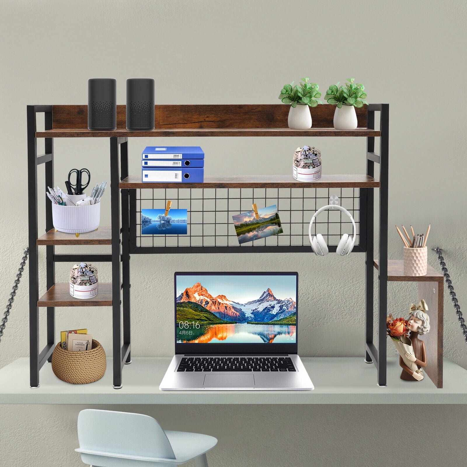 Countertop Display Shelf, Bookcase Organizer for Dorm Office Home
