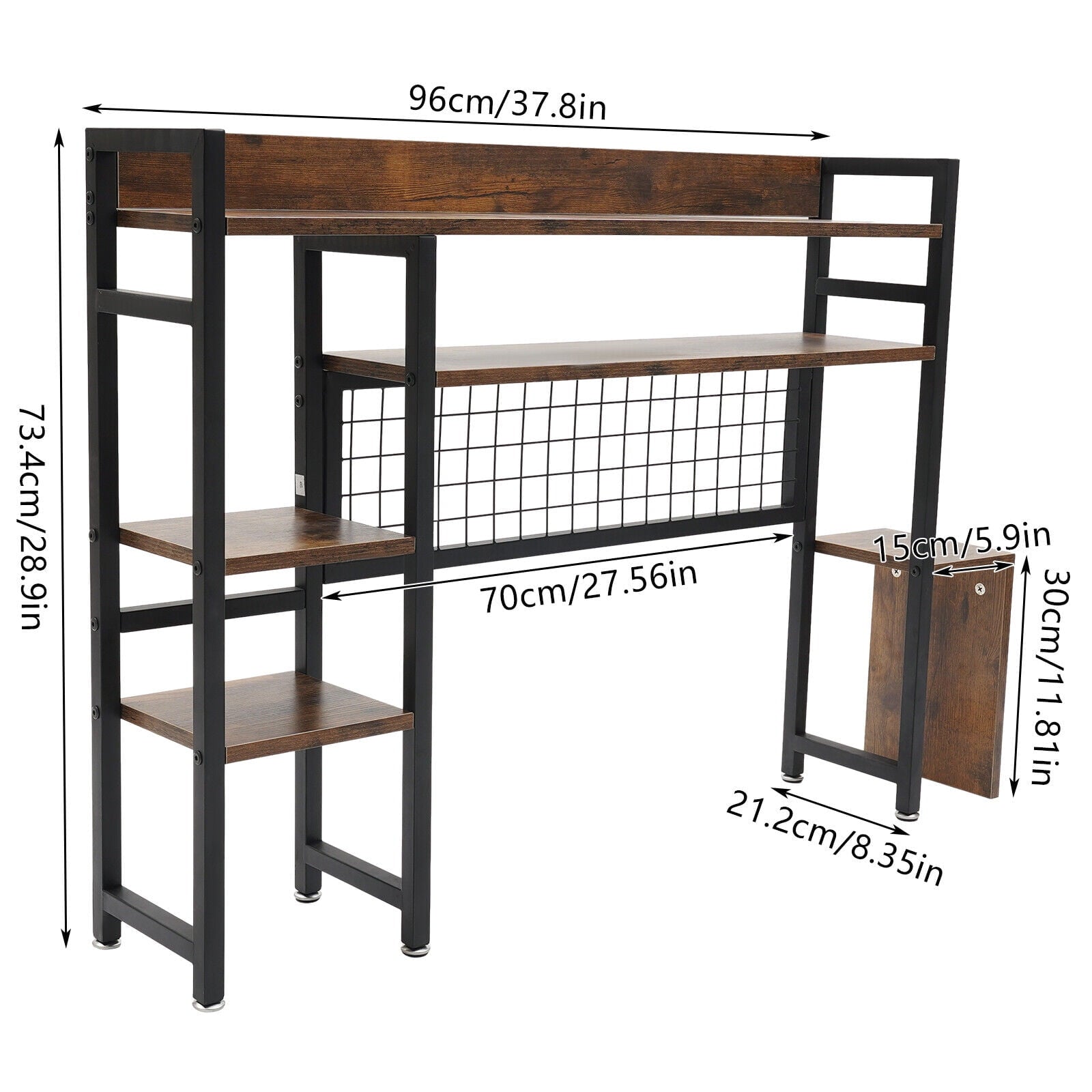 Countertop Display Shelf, Bookcase Organizer for Dorm Office Home