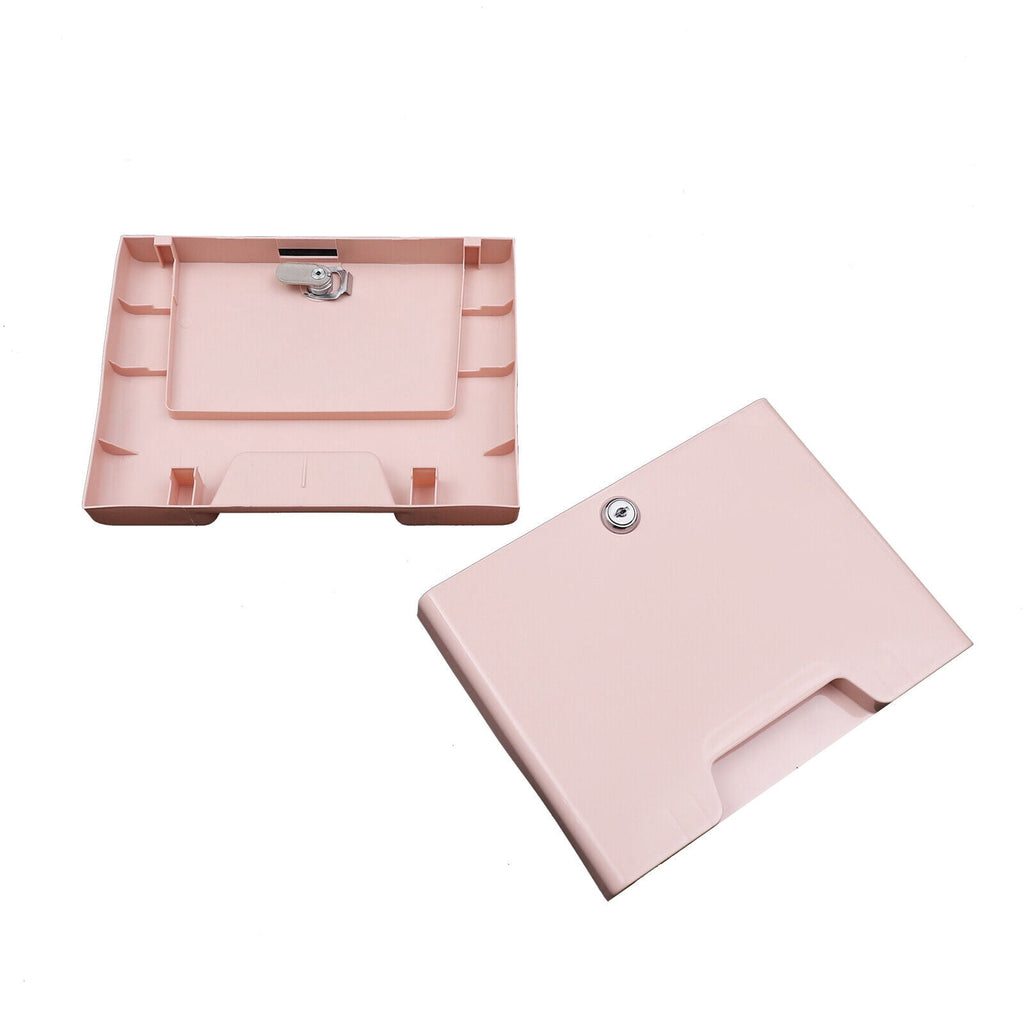 6 Closet Plastic Drawers Organizer Storage Cabinet Dresser Clothes Bedroom Pink 4 Large Drawers and Top 2 Small Cabinets Locker(with Keys)