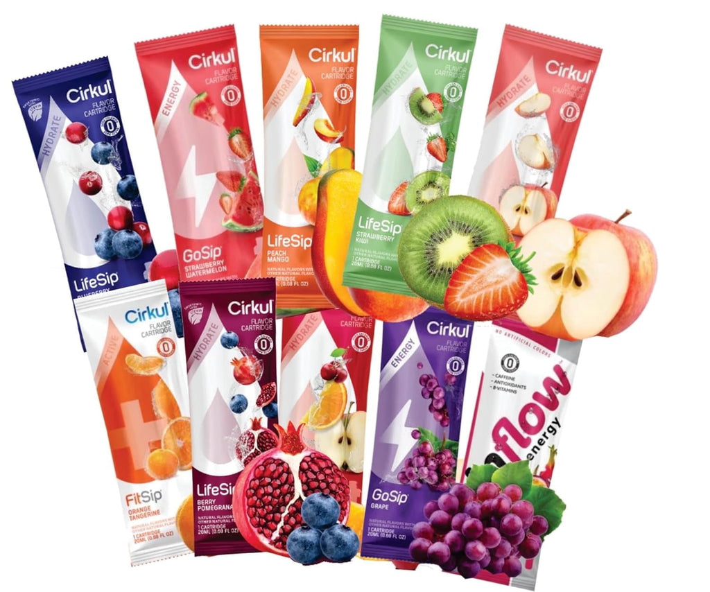 Assorted Cartridge Flavors Refills - , ,  - Strawberry, , Grape, Blue Raspberry, Orange Tangerine, Mixed Berry And More. (Pack 6)