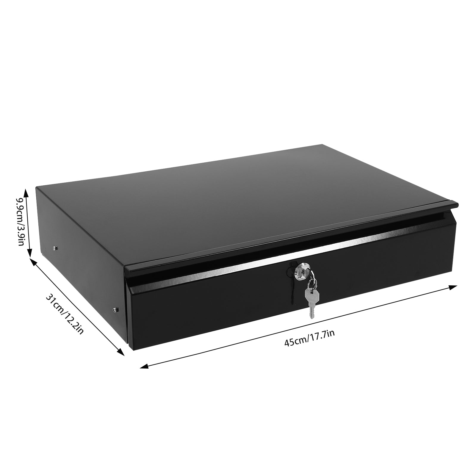 Home Under Desk Storage Drawer - Office Pull-out Hidden Drawer Hanging Drawers for Desk - Standing Desk Drawer Attachment - Under Desk Mounted Sliding Metal Hanging Drawers Organizer