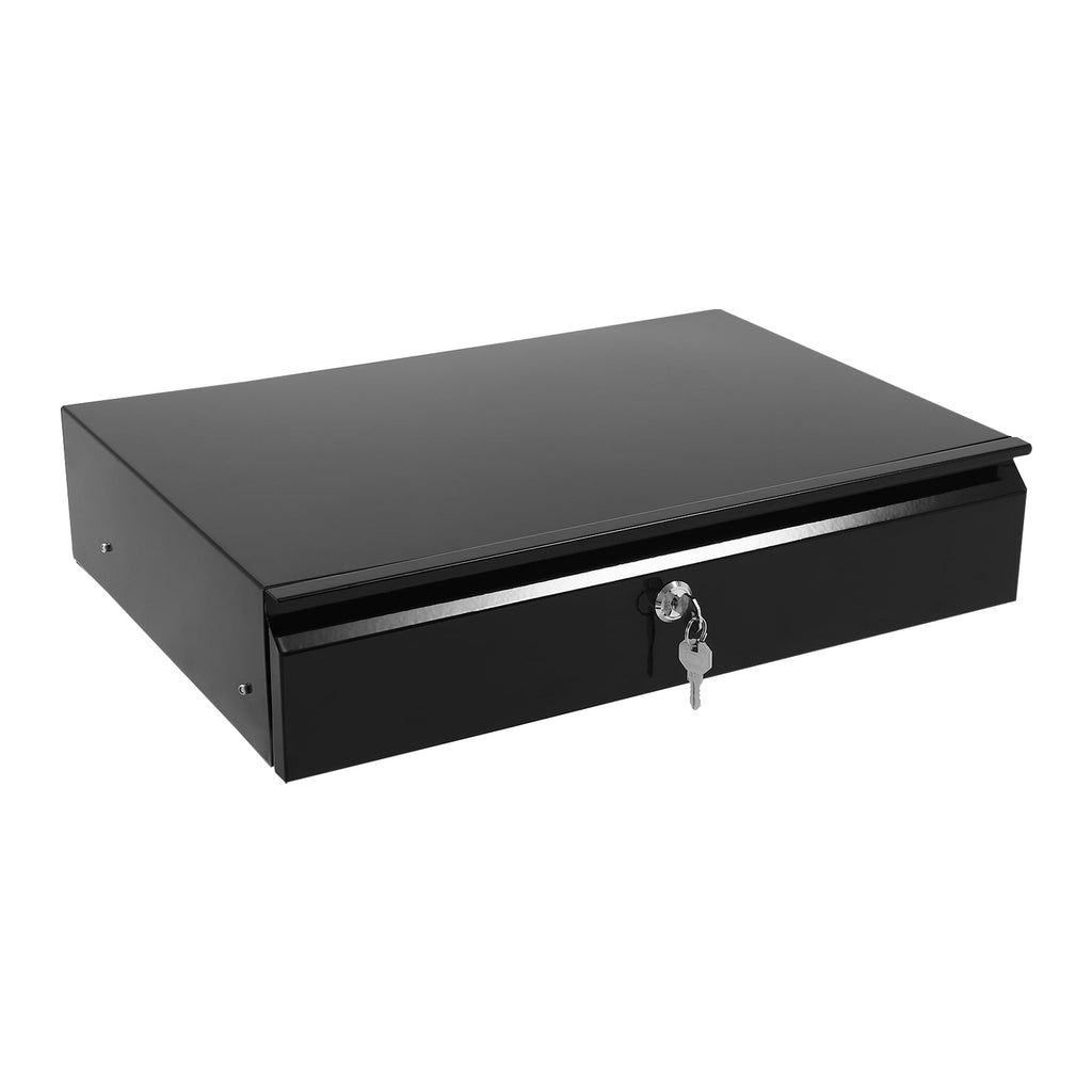 Home Under Desk Storage Drawer - Office Pull-out Hidden Drawer Hanging Drawers for Desk - Standing Desk Drawer Attachment - Under Desk Mounted Sliding Metal Hanging Drawers Organizer